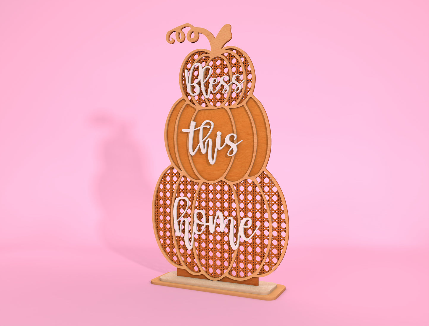 Home Sweet Home and Bless This Home Stacked Pumpkin SVG Set for Glowforge xTool LightBurn 2 Designs