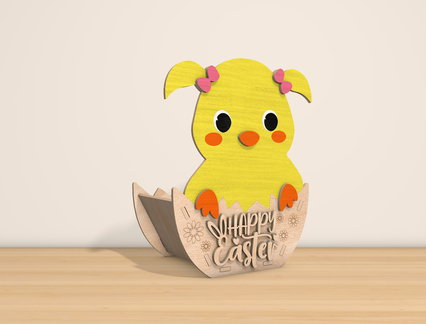 Easter Bunny Basket SVG Bundle Cute Floral 8 Designs for Glowforge and xTool