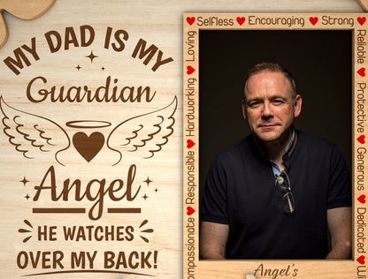 Dad Memorial Photo Frame SVG Laser Cut File for LightBurn and xTool