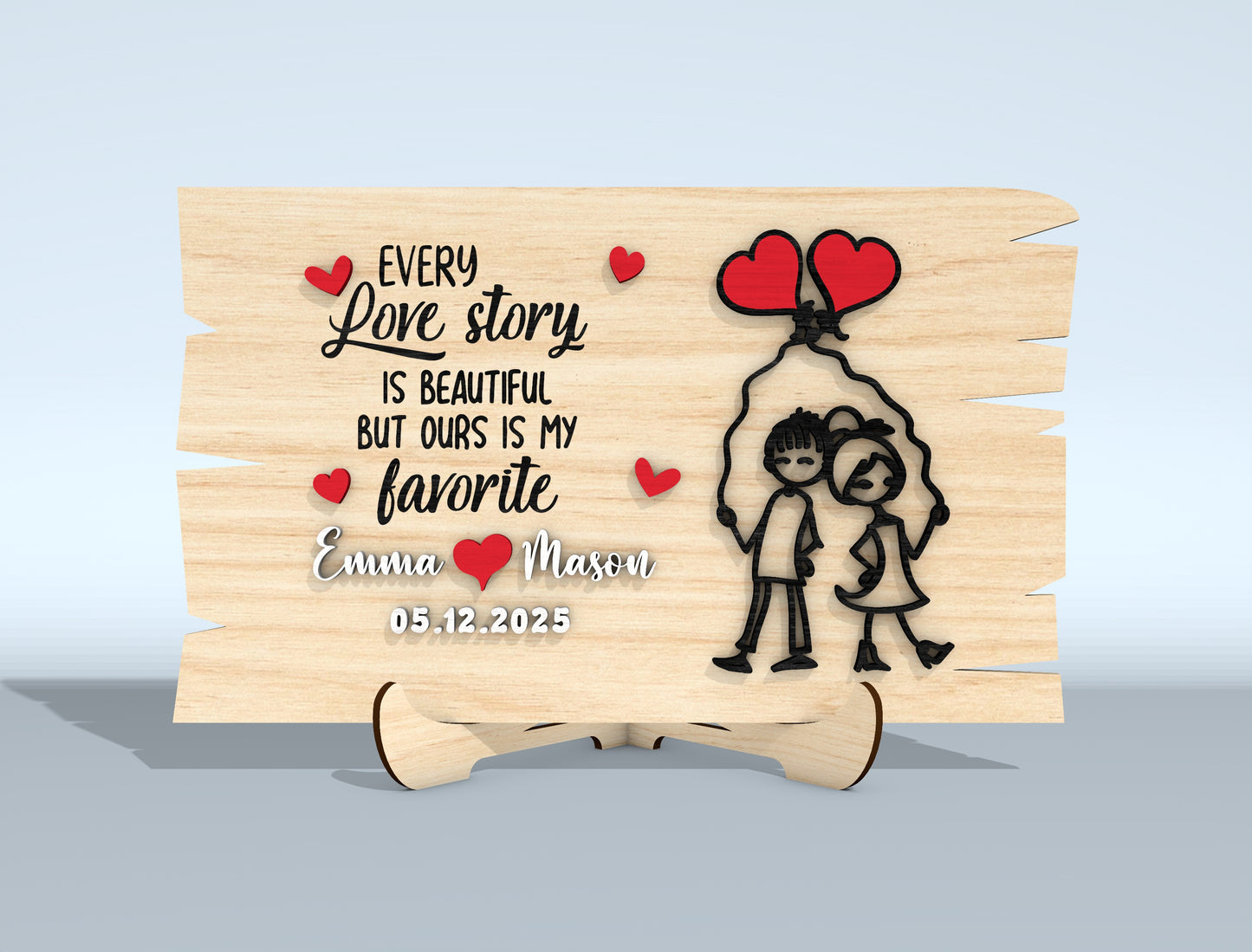 My Wife I Can’t Live Without You Laser Cut File | Couple Love Puzzle SVG | Romantic Wooden Sign Design | Glowforge, xTool, LightBurn, etc.