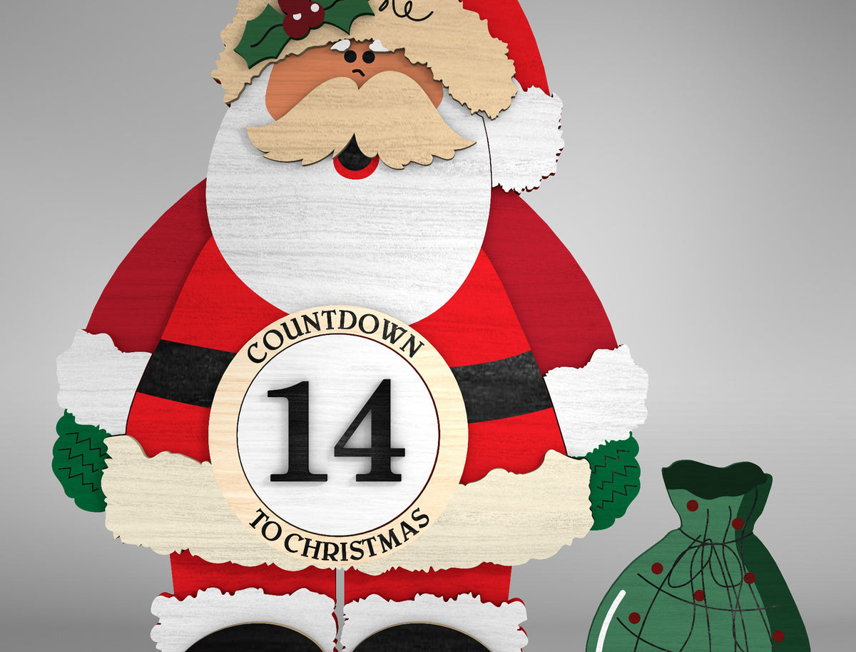 Standing Countdown Santa SVG 7