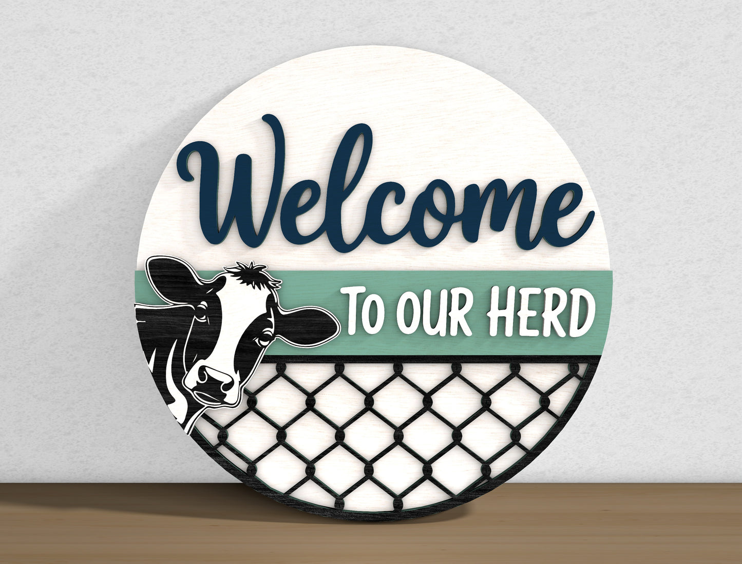 Farm Animal Welcome Sign SVG Laser Cut File for Glowforge and LightBurn