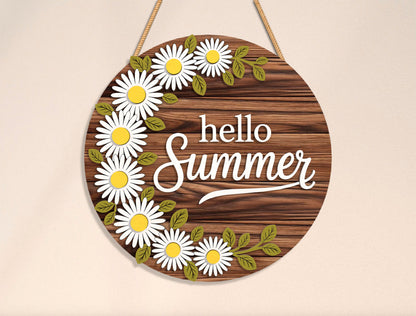 “Sweet Summertime” Summer Door Sign Bundle SVG for Glowforge and xTool