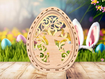 Easter Egg Floral Lantern SVG Spring Light Box for xTool and Glowforge