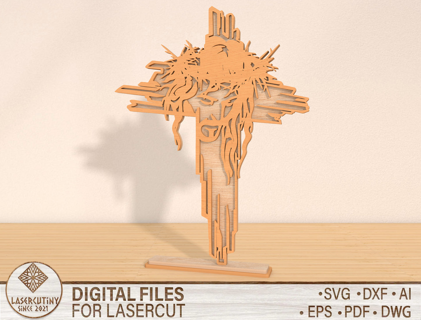 Jesus Cross SVG Bundle Christian Crucifix Easter for LightBurn and xTool