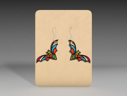 Halloween Bat Earrings SVG Bundle 8 Designs for LightBurn Glowforge xTool