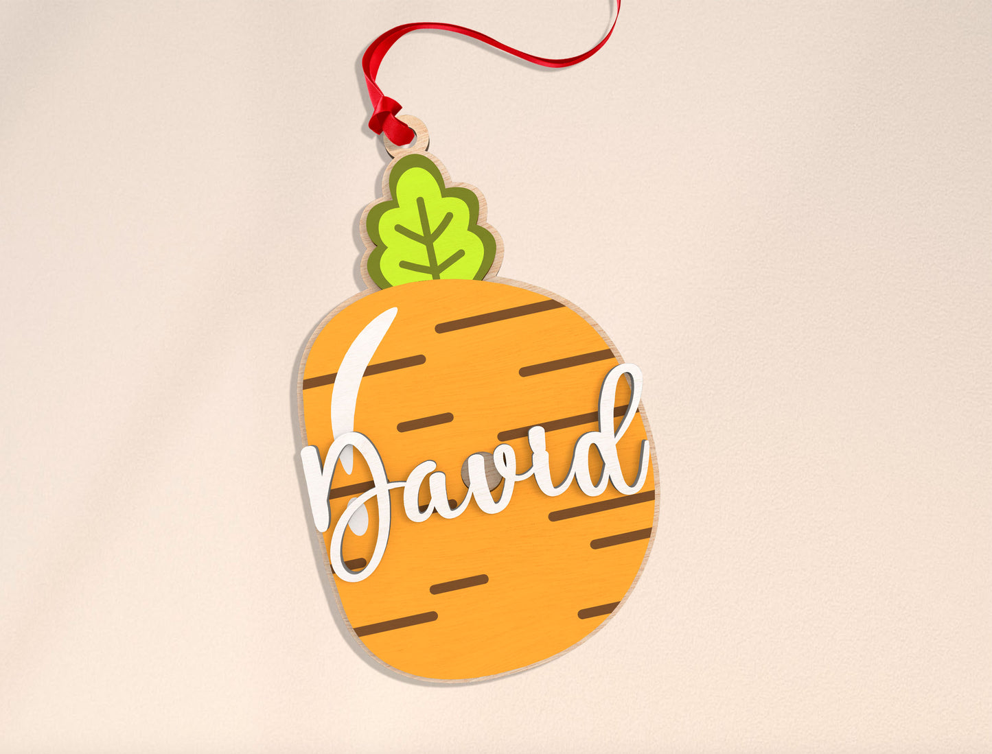 Easter Carrot Alphabet Name Tag SVG Bundle 26 Letters for Glowforge