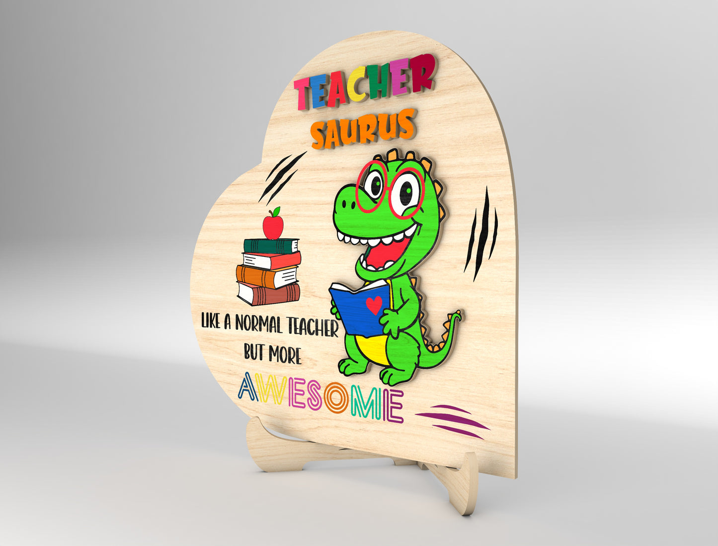 Teacher Appreciation Sign SVG Bundle Laser Cut File for Glowforge