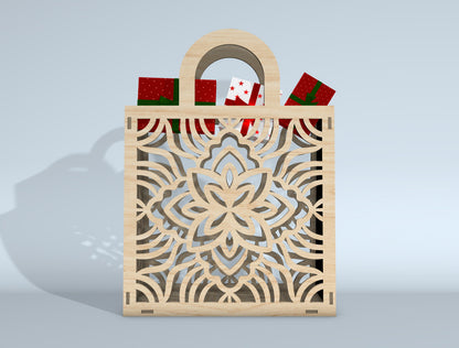Gift Bag SVG Bundle for Glowforge xTool Laser Cut Gift Box File