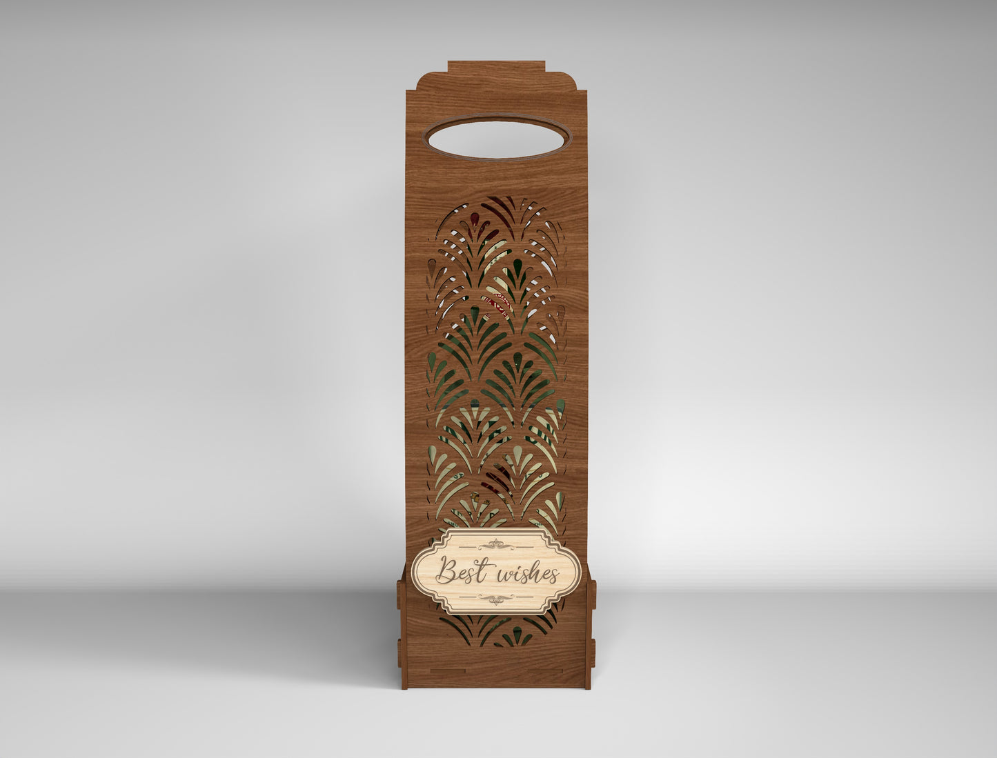 Wooden Wine Bottle Gift Box Bundle SVG Laser Cut File for xTool and Glowforge