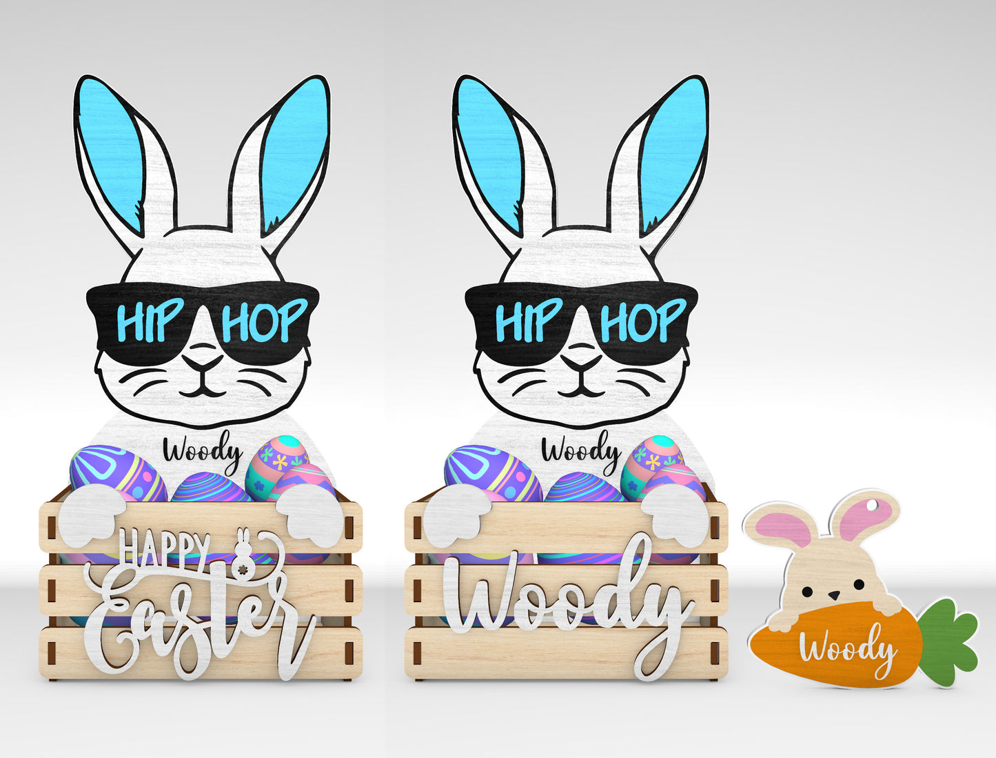 Personalized Easter Basket Name Tag SVG for Glowforge and xTool