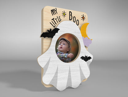 Halloween Fridge Magnet SVG Bundle for Glowforge LightBurn xTool | Ghost Photo Frame | 5 Designs
