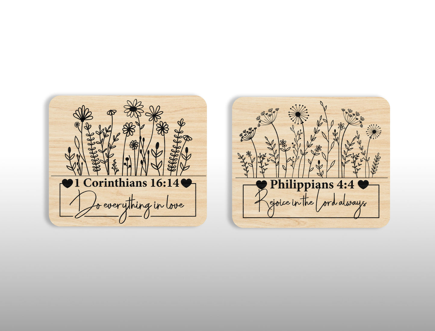 Inspirational Bible Verse Fridge Magnet SVG Bundle for Glowforge and xTool