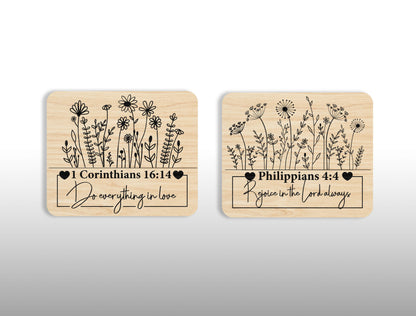Inspirational Bible Verse Fridge Magnet SVG Bundle for Glowforge and xTool