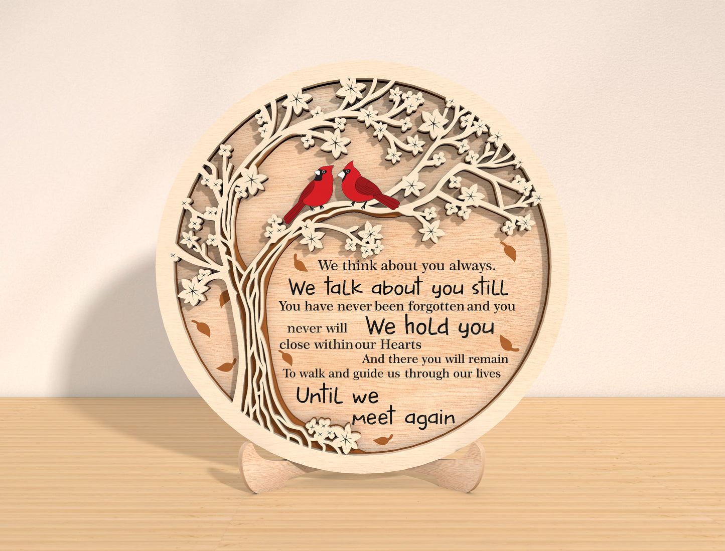 Blossom Tree Cardinal Memorial SVG Laser Cut File for xTool