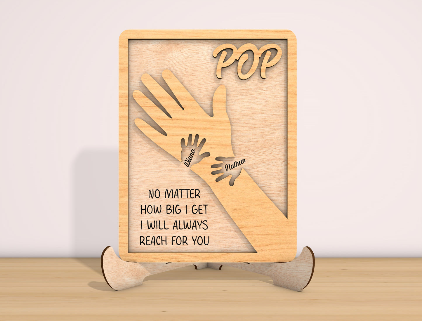 Dad Holding Hands Sign SVG for Glowforge and xTool