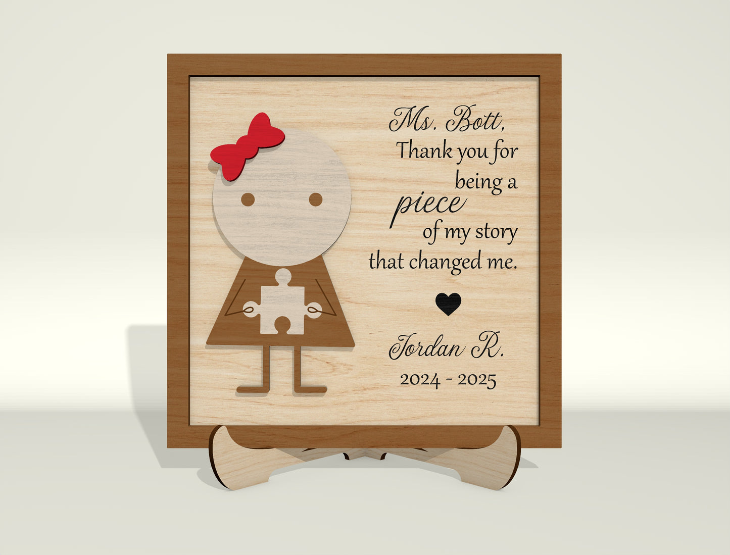Teacher Appreciation Table Sign SVG Laser Cut File for Glowforge and xTool