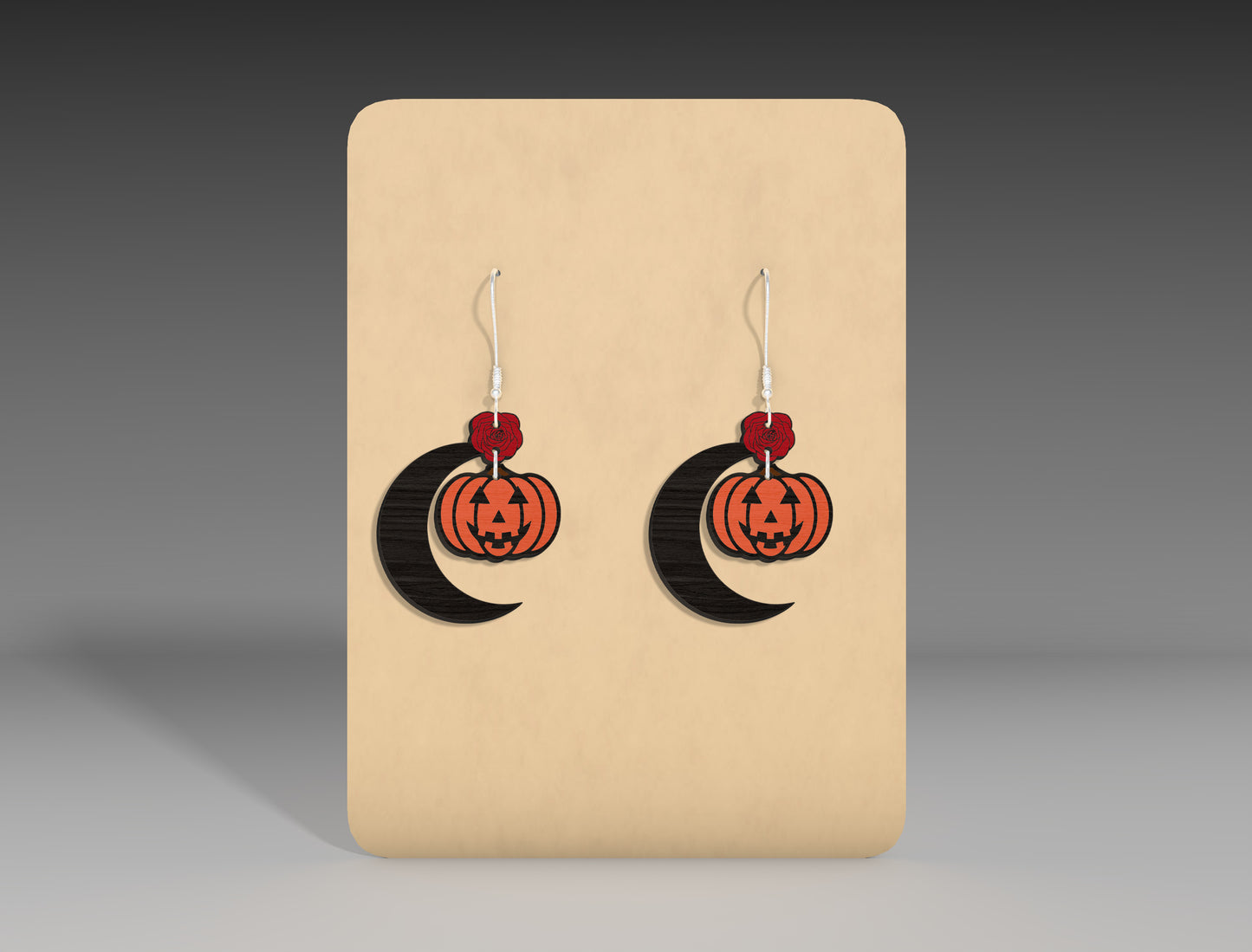 Halloween Moon Earrings SVG Bundle 12 Designs for Glowforge LightBurn xTool