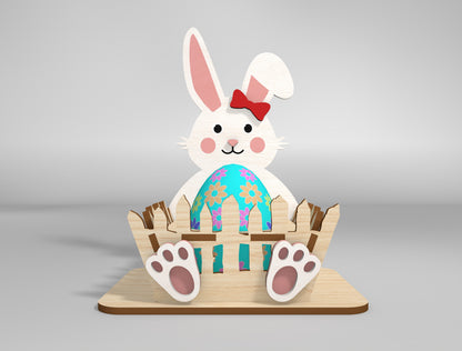Easter Egg Holder Stand SVG Bunny Chick Lamb 8 Designs for LightBurn and xTool