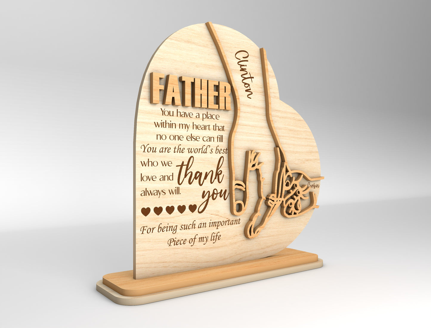 Dad Tabletop Sign SVG Laser Cut File for xTool and LightBurn