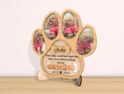 Dog Paw Photo Memorial SVG Laser Cut File for Glowforge