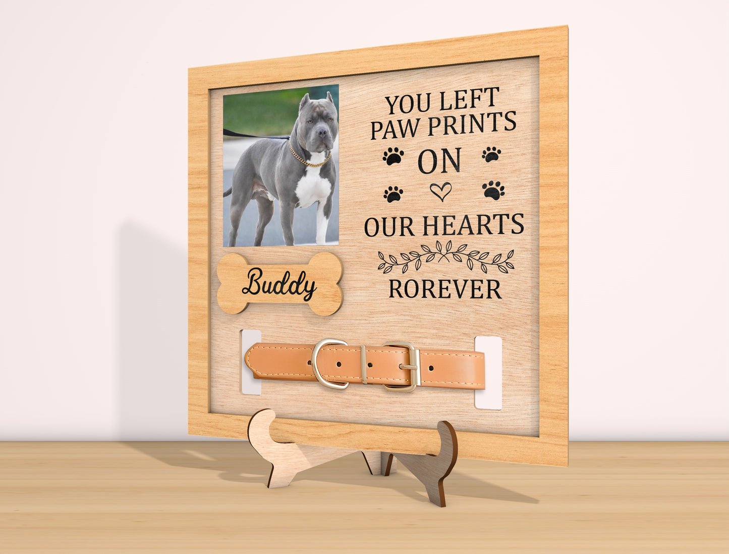 Dog Memorial Photo Collar Holder SVG Laser Cut File for xTool