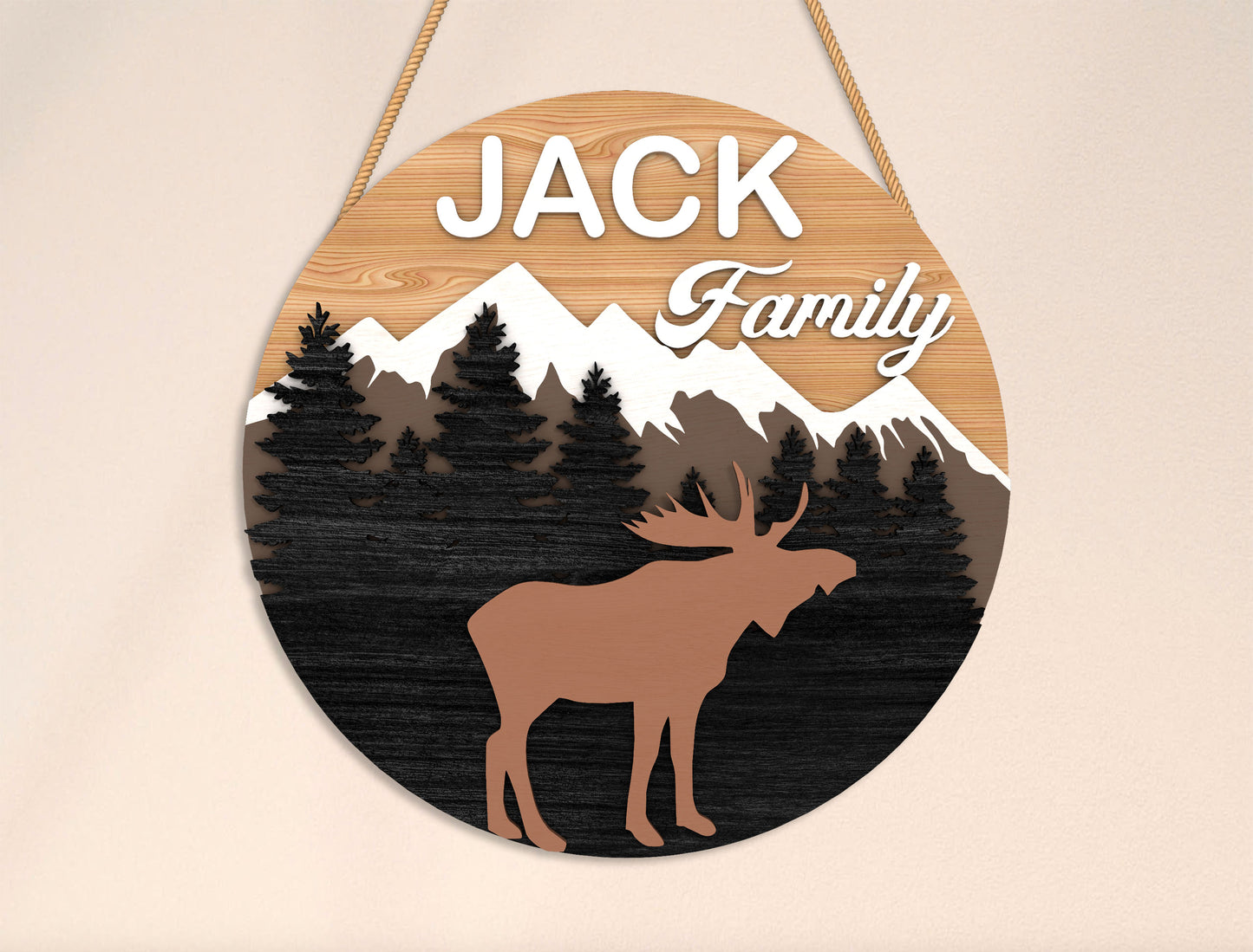 Family Name Sign SVG for Glowforge and xTool Laser Cut File
