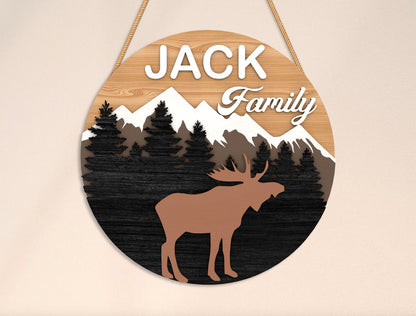 Family Name Sign SVG for Glowforge and xTool Laser Cut File