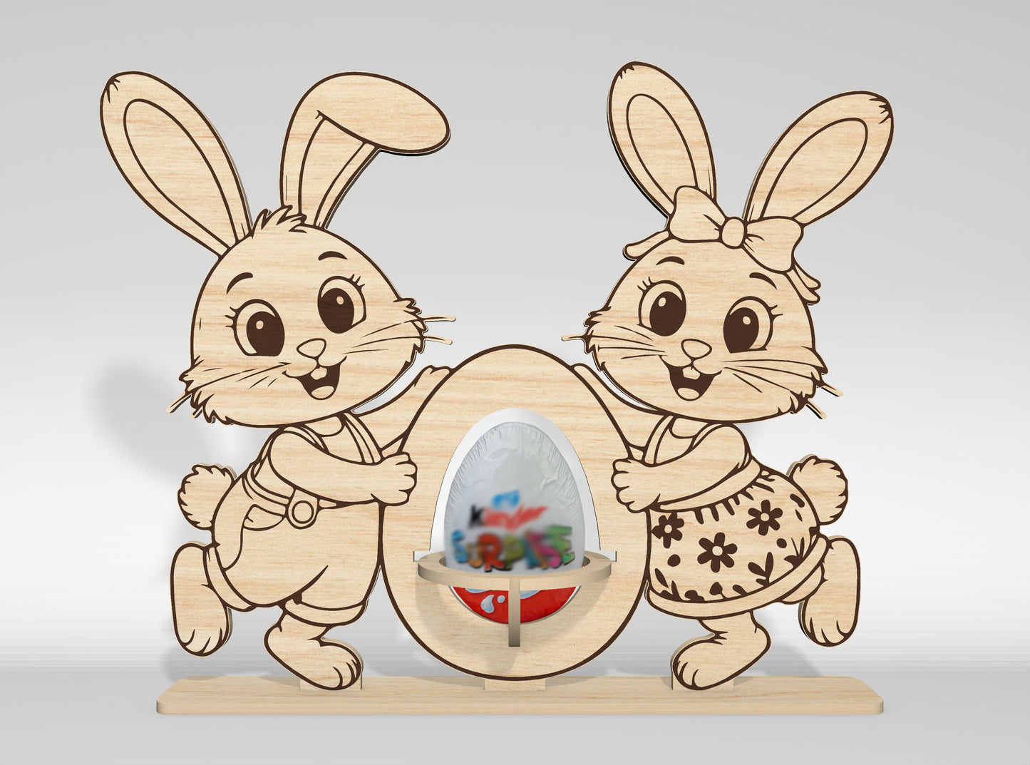 11 Easter Kinder Egg Holder Bundle SVG Laser Cut for LightBurn and Glowforge