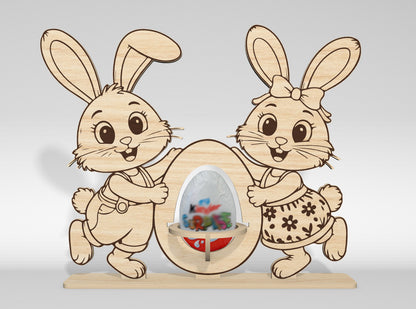 11 Easter Kinder Egg Holder Bundle SVG Laser Cut for LightBurn and Glowforge