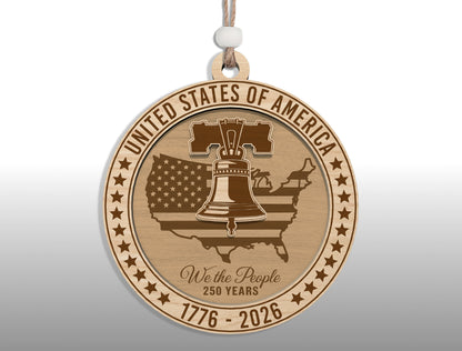 USA 250th Anniversary Ornament SVG Bundle for Glowforge