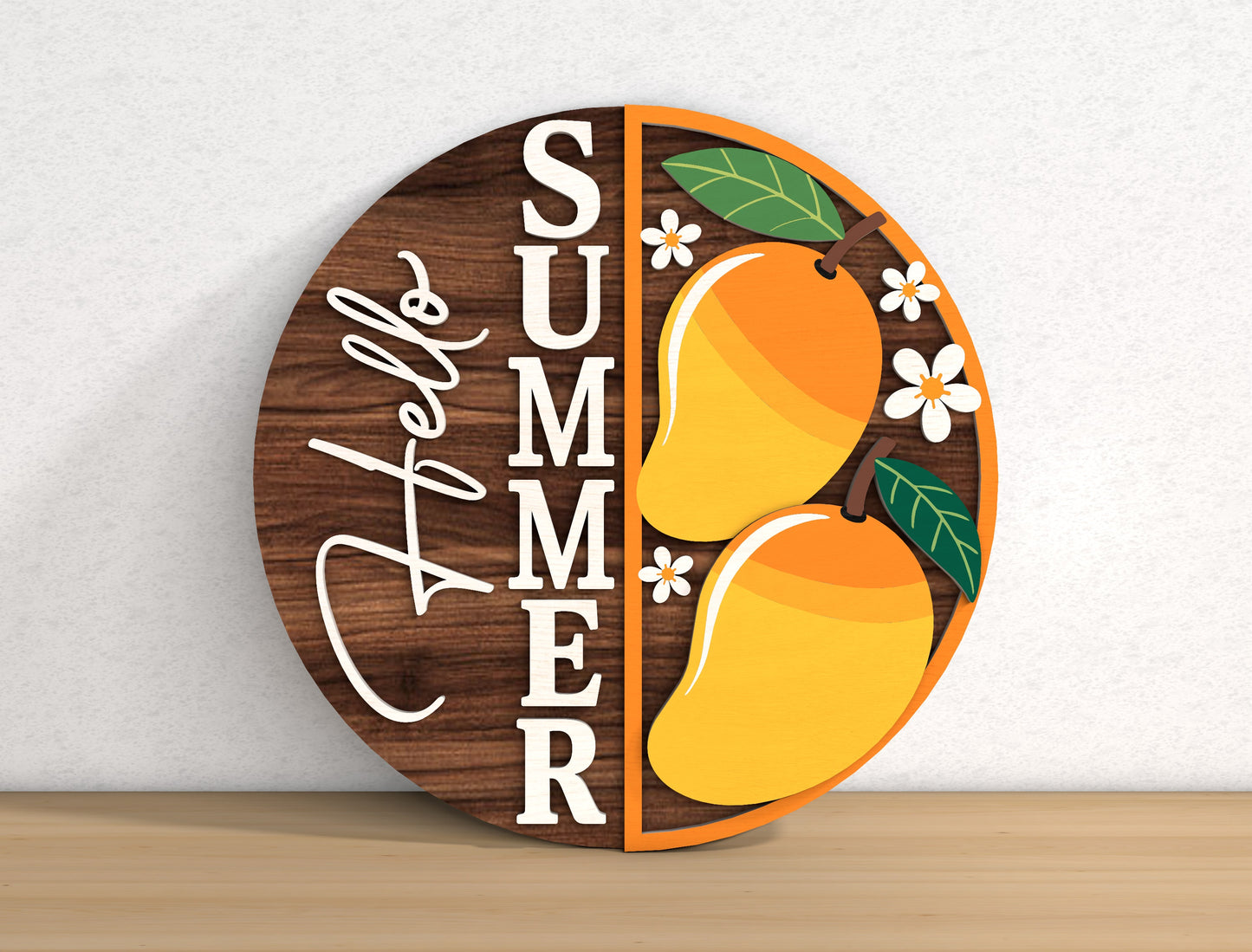 Tropical Fruit Summer Door Hanger SVG Bundle for Glowforge Users
