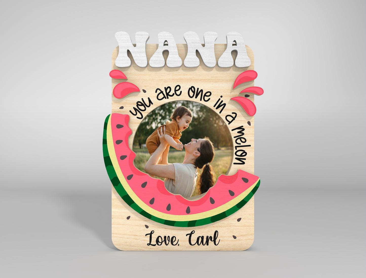 Personalized Photo Frame Mom Family SVG Bundle for Glowforge and xTool