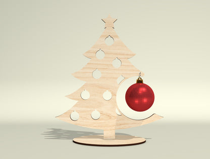 Personalized Photo Christmas Tree Ornament Laser Cut File | Ready to Cut | Glowforge, xTool, LightBurn, etc.