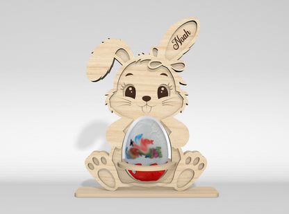 Easter Bunny Kinder Egg Holder SVG 12 Designs Laser Cut for LightBurn and xTool