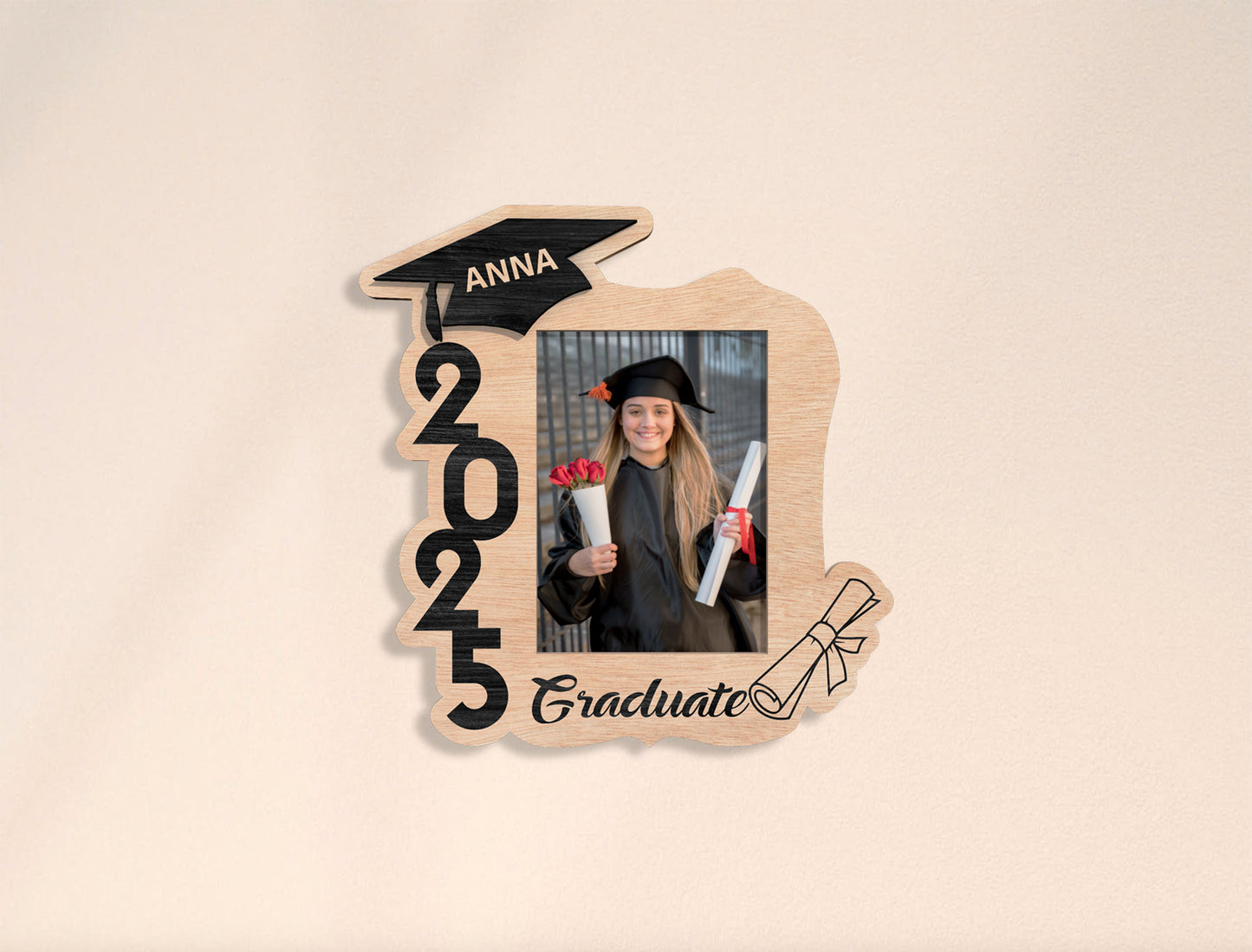Graduation Photo Frame SVG Bundle Laser Cut File for LightBurn and Glowforge