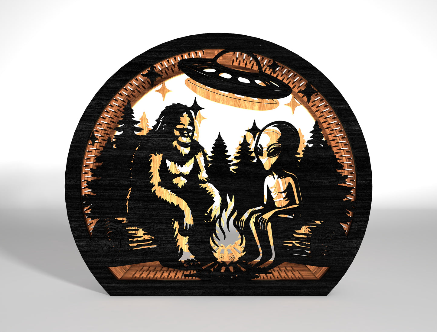Bigfoot Sasquatch Walking SVG Bundle 9 Designs for LightBurn Glowforge xTool