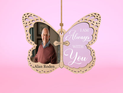 Butterfly Memorial Photo Ornament SVG Laser Cut File for Glowforge
