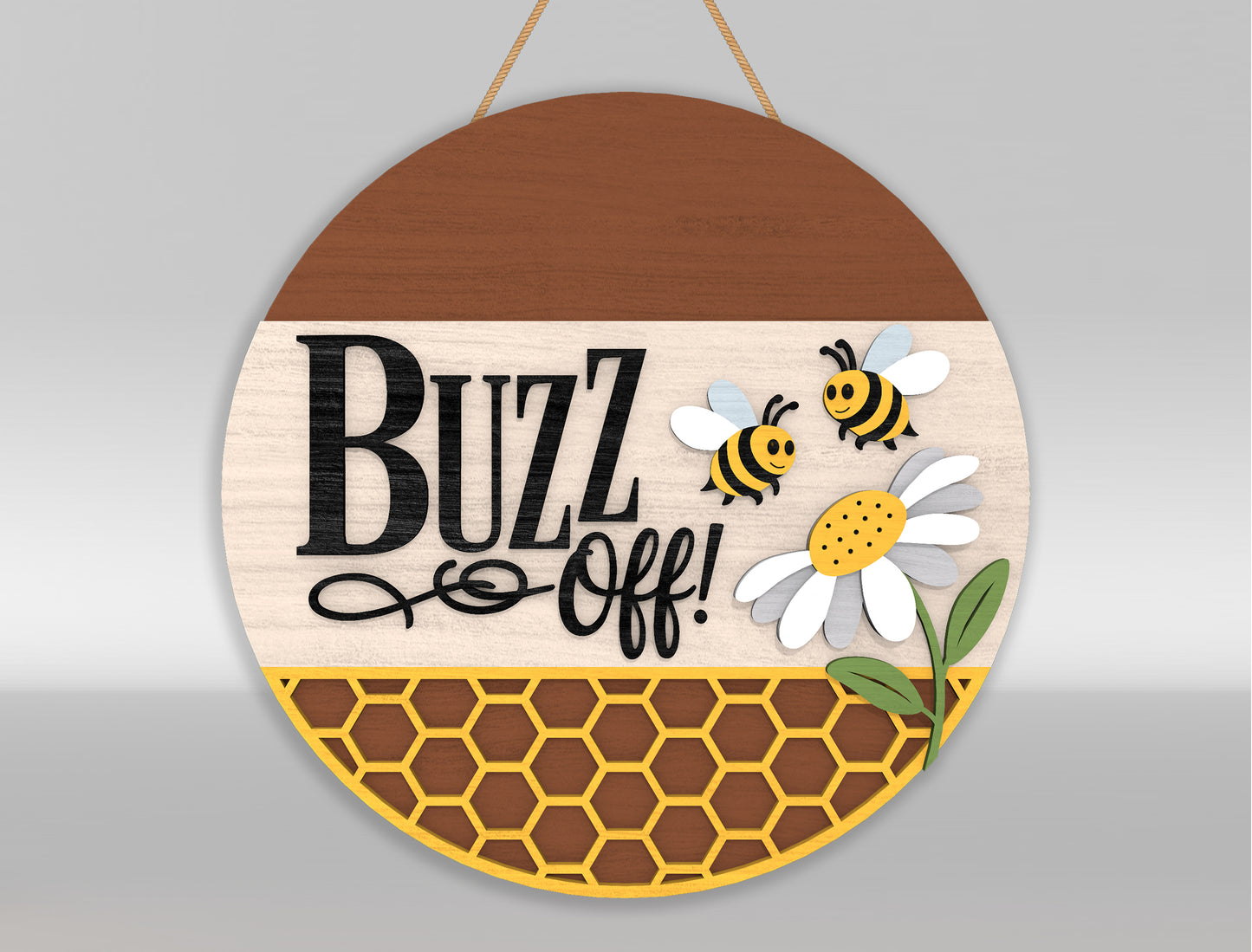 Bee Welcome Door Hanger SVG Bundle for Glowforge and xTool