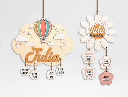 Baby Name Sign SVG Bundle Laser Cut File for Glowforge and xTool
