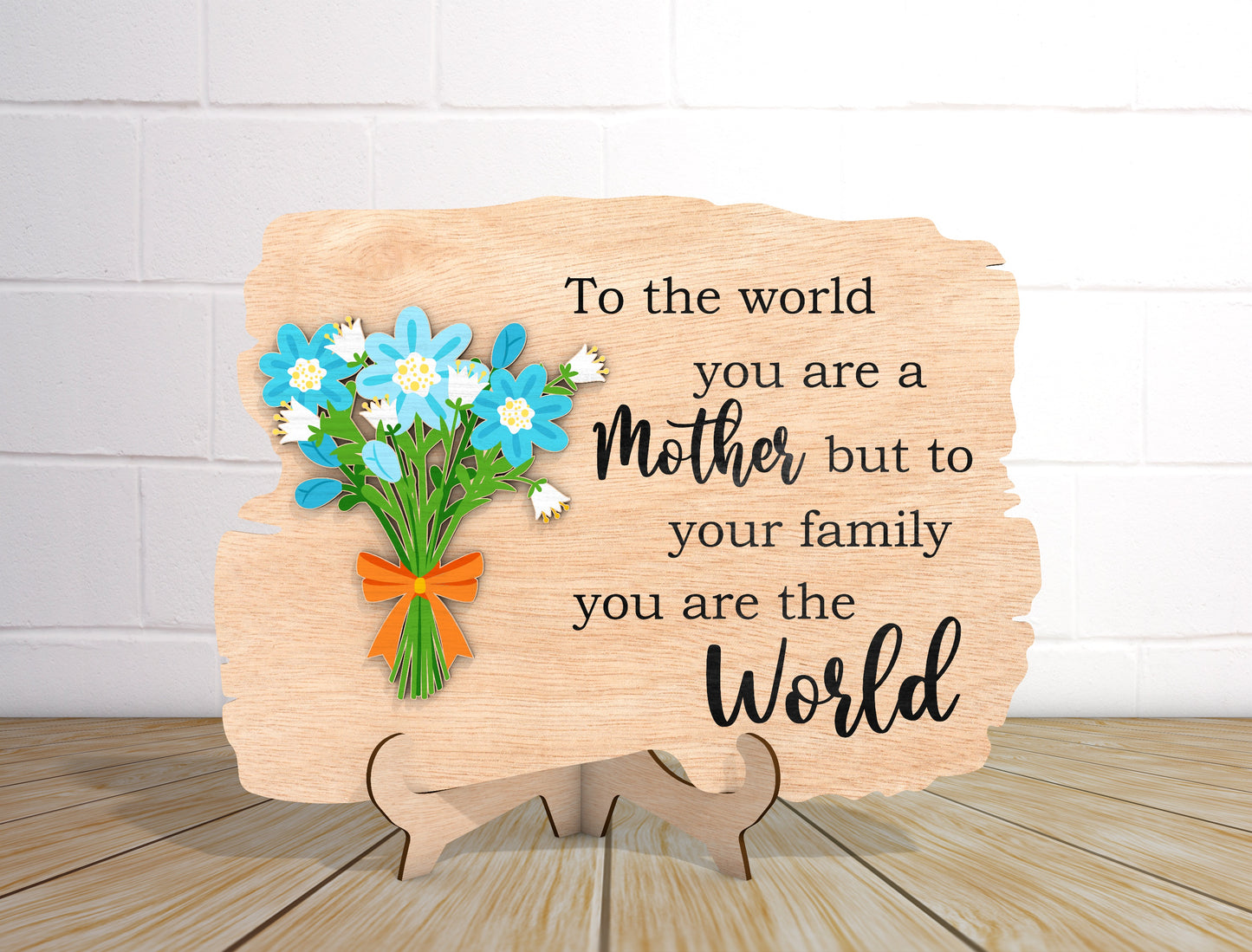 Mother Flower Quote Sign SVG Bundle A Mother Is Like for Glowforge