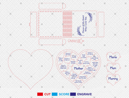 Why I Love You Heart Puzzle SVG Pieces of My Heart for Glowforge