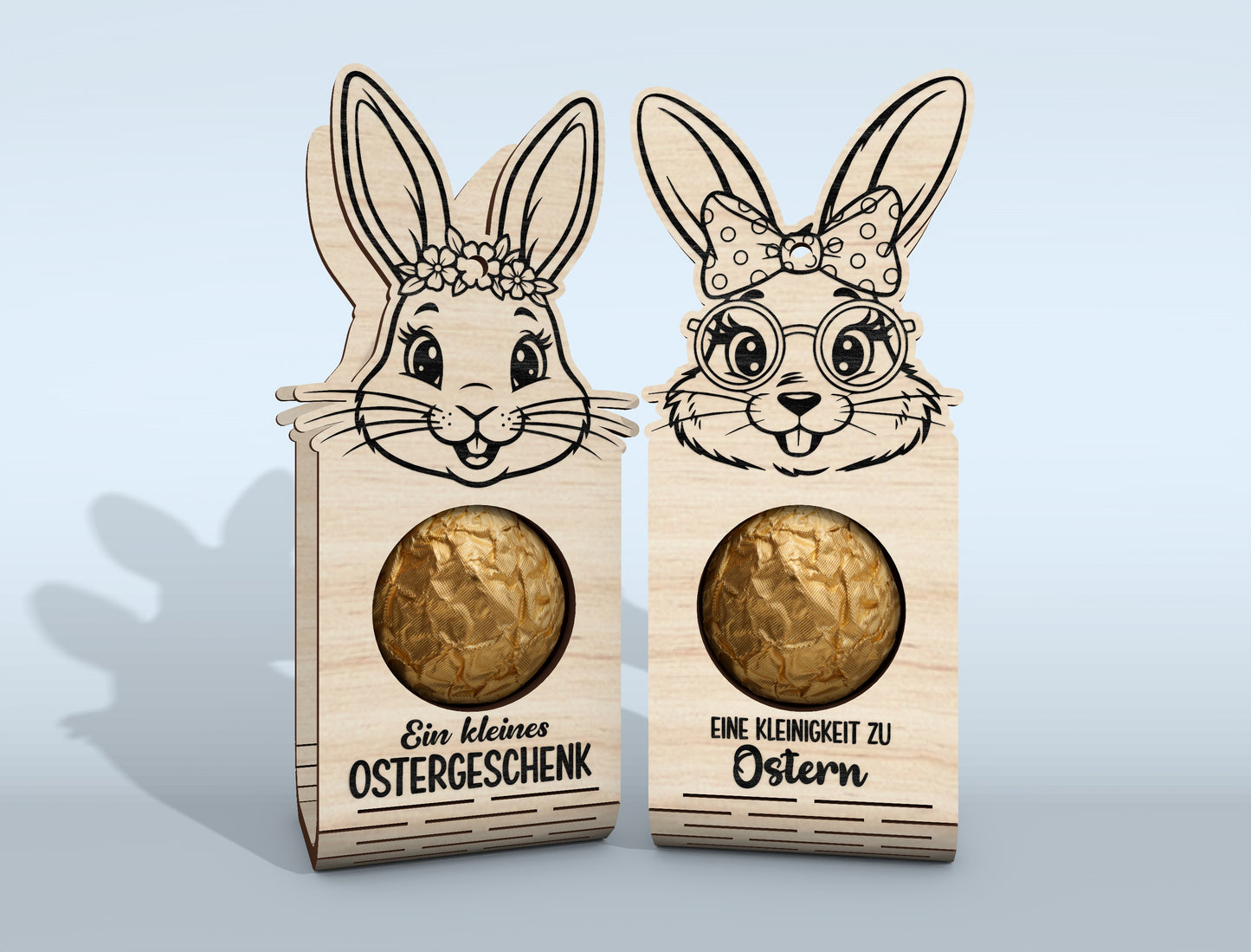 Easter Bunny Chocolate Holder SVG Bundle 18 Designs for Glowforge