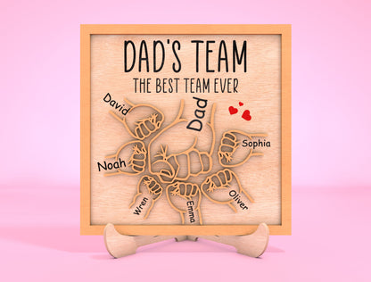 Personalized Dad Team Fist Bump SVG for Glowforge and xTool