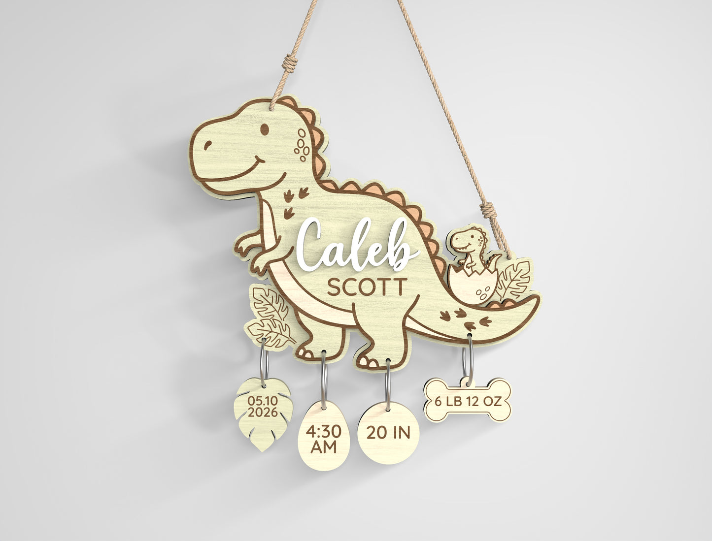 Baby Nursery Name Sign SVG File for Glowforge and xTool