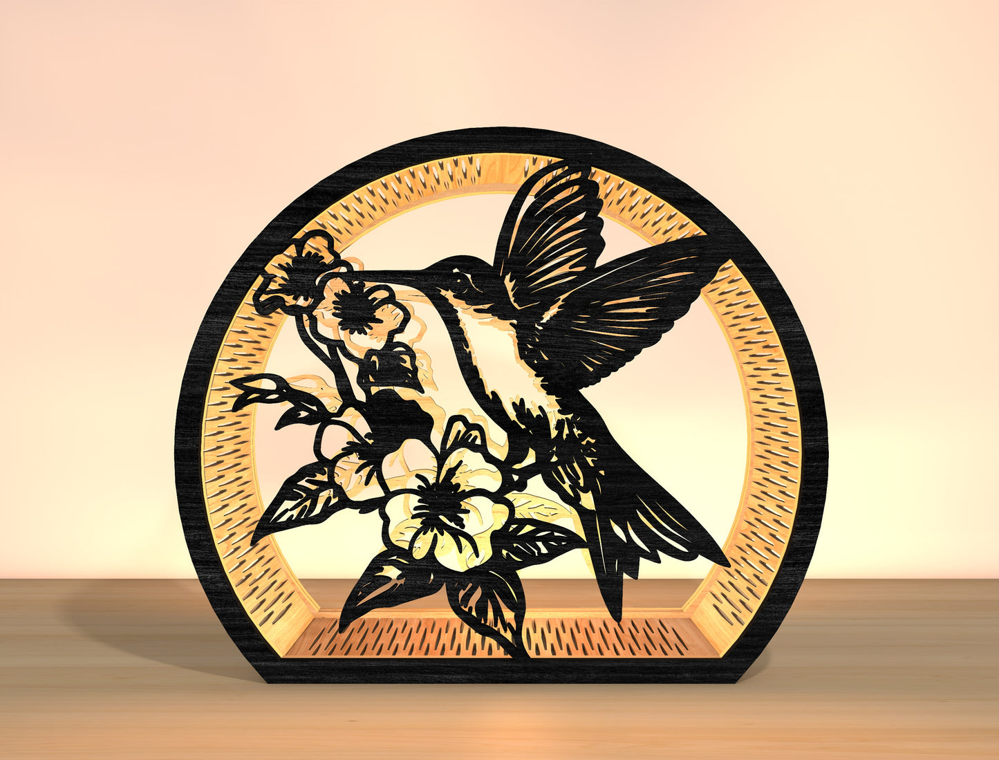 Hummingbird Lantern SVG Bundle for Glowforge xTool Laser Cut File