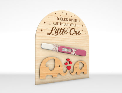 Pregnancy Announcement Plaque SVG Laser Cut File for Glowforge and xTool