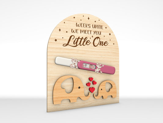Pregnancy Announcement Plaque SVG Laser Cut File for Glowforge and xTool