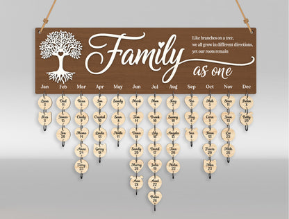 Personalized Family Name Sign SVG Hanging Heart Wall Decor Laser Cut File for LightBurn and xTool