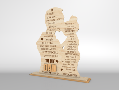 Mom and Dad Couple Tabletop Sign SVG for Glowforge and xTool